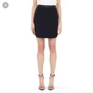 Club Monaco Black Gretchen Leather Trim Pencil Skirt 4